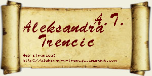 Aleksandra Trenčić vizit kartica